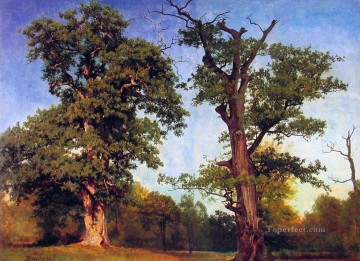 Albert Bierstadt Painting - Pioneers of the Woods Albert Bierstadt